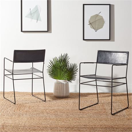 NativeBid Auction Services - DSM-SAFAVIEH Alyx Leather Dining