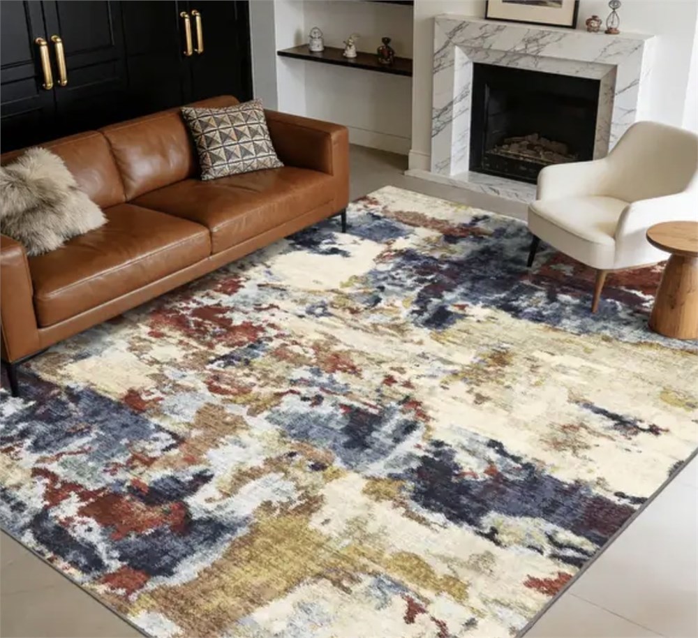 147 Hours NativeBid Auction Services - DSM-Garvee Washable Modern Artful Abstract ...