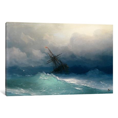 NativeBid Auction Services - DSM-iCanvas Ship on a Stormy Seas by
